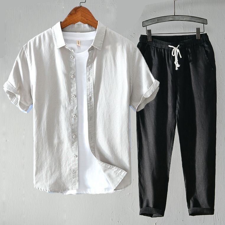 Linen Shirt Breathable - Veramente Super Basso! Un'affare incredibile! Camicia