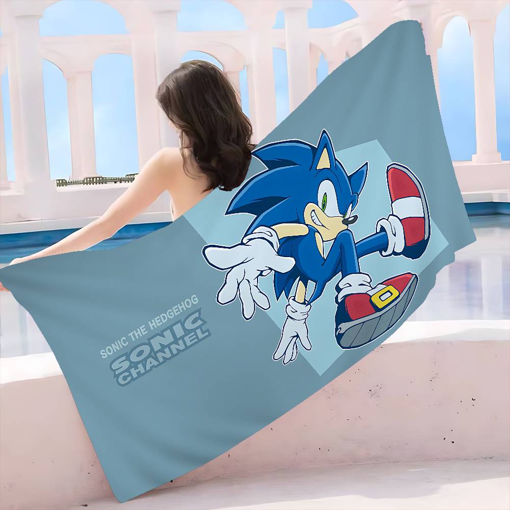 Beach Towel Large - Game S-SonicS The H-HedgehogS Grandi Teli