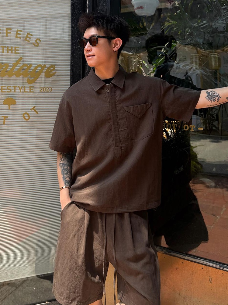 Linen Shirt Breathable - Completo Estivo da Uomo in Lino: