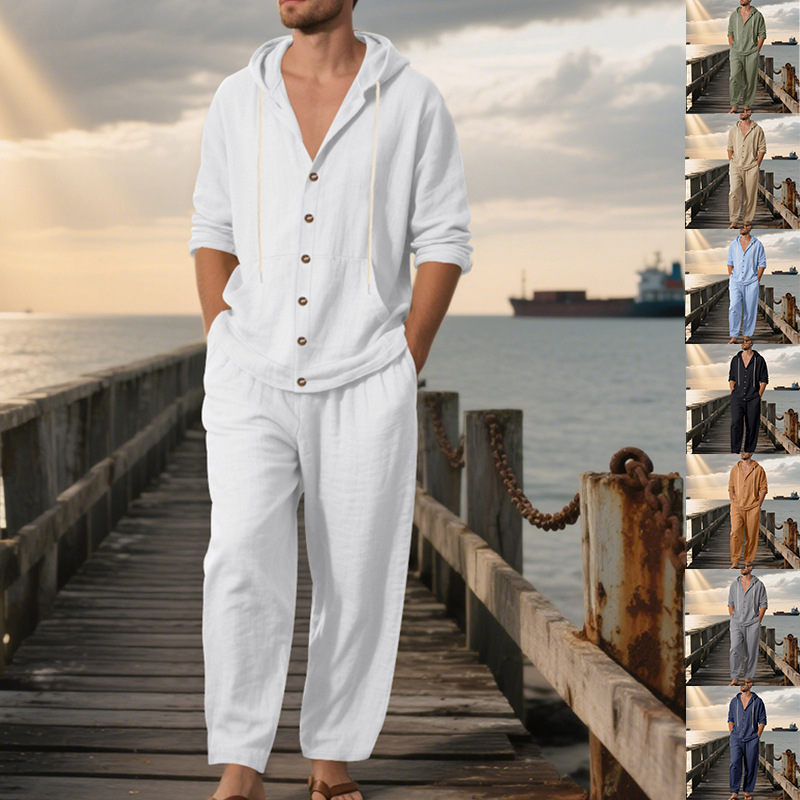 Linen Shirt Breathable - Completo Estivo da Uomo in Lino