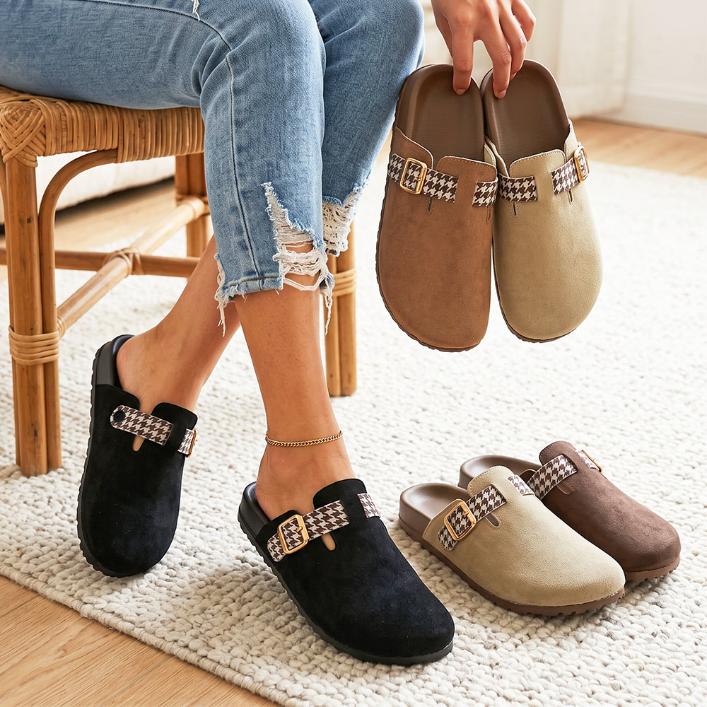 Espadrille Slip On - Ciabatte da donna a punta chiusa,
