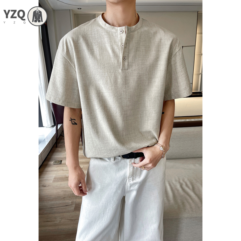 Maglietta da uomo a maniche co - Linen Shirt Breathable recensione e prezzo