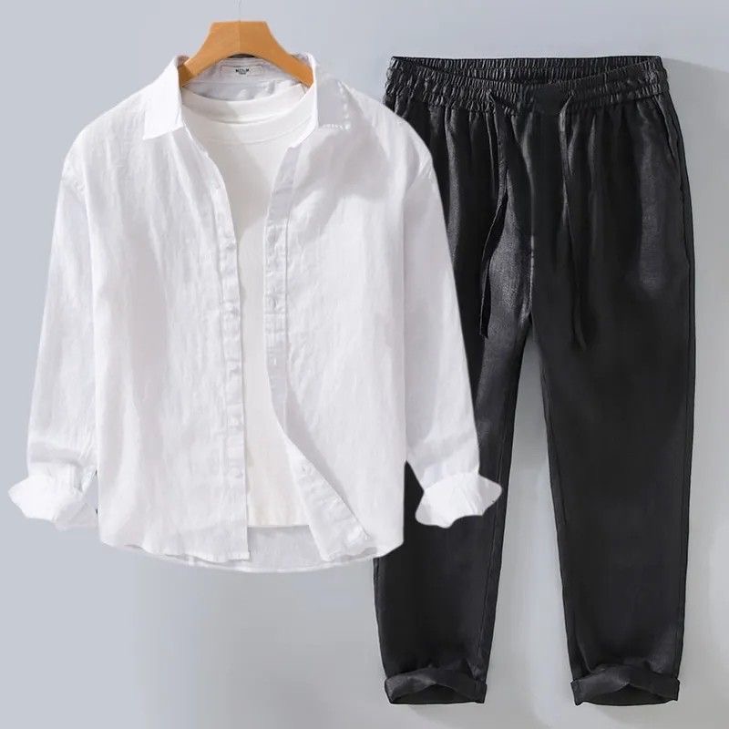 Set in Lino Bianco Tagkita: Ca - Linen Shirt Breathable recensione e prezzo