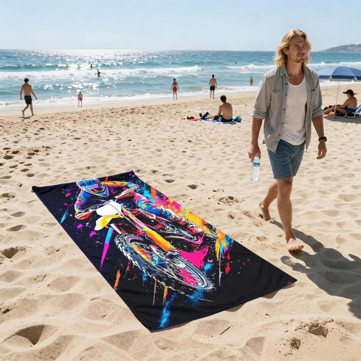 Asciugamano da spiaggia oversi - Sarong Men Wrap recensione e prezzo