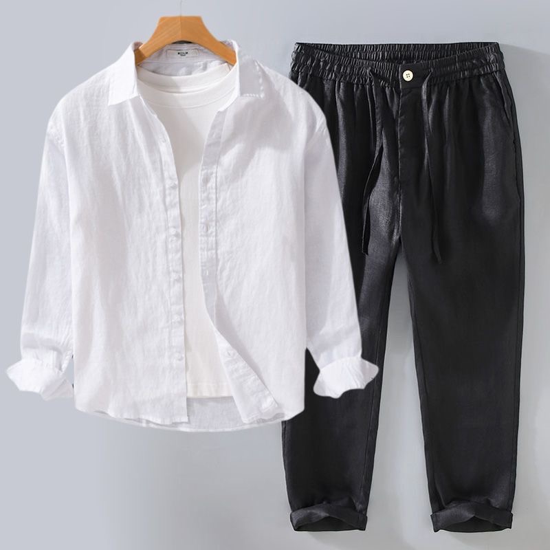 Set di Lusso in Puro Lino da U - Linen Shirt Breathable recensione e prezzo