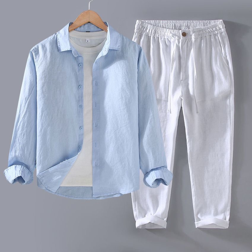 Set di Lusso in Puro Lino da U - Linen Shirt Breathable recensione e prezzo